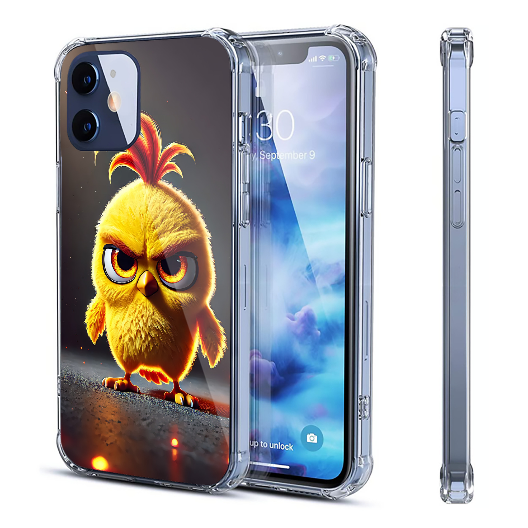 （画像用） Angry Birds アングリーバード 【iPhone 12シリーズ対応】透明スマホケース（クリアソフトケース）